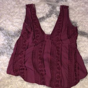 Maroon Free People Top